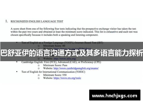 巴舒亚伊的语言沟通方式及其多语言能力探析